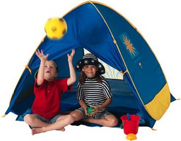 Junior Cabana beach tent pop up beach sun shelter, 2170, great for your kids to get cover from the blazing sun.  A fast erecting uv beach sun tent by Ninja